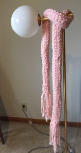 Four finger knitted scarf